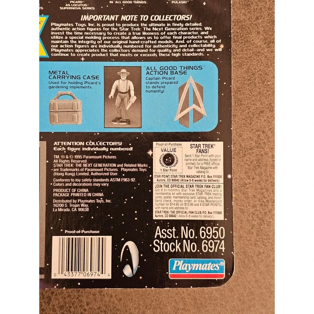 Star Trek Next Generation All Good Things Playmates 6950 6974‎ Action Figure NEW